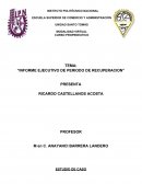 “INFORME EJECUTIVO DE PERIODO DE RECUPERACION”