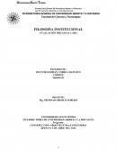 FILOSOFÌA INSTITUCIONAL EVALUACIÓN DISTANCIA 1-2016