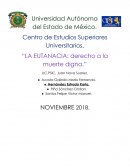 LA EUTANACIA: derecho a la muerte digna