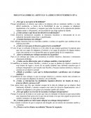 PREGUNTAS SOBRE EL ARTÍCULO “LA DIRECCIÓN INTERPRETATIVA