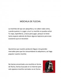 Proyecto Mochila flecha. Página 1