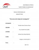 Estructura del trabajo de investigación