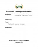 Políticas De Recursos Humanos del BANCO DE DESARROLLO RURAL DE HONDURAS