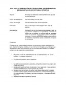 GUIA PARA LA ELABORACIÓN DEL TRABAJO FINAL DE LA ASIGNATURA DE ADMINISTRACIÓN DE EMPRESAS HOTELERAS