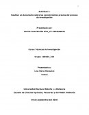 El proceso de investigación: Construyendo el proyecto