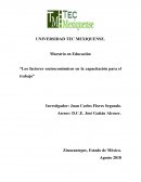 Los factores socioeconómicos en la capacitación para el trabajo