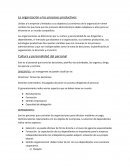 La organización y los procesos productivos