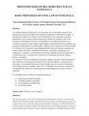 PRINCIPIOS BÁSICOS DEL DERECHO CIVIL EN VENEZUELA