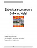 Entrevista a constructora Guillermo Walsh