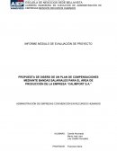 PROPUESTA DE DISEÑO DE UN PLAN DE COMPENSACIONES MEDIANTE BANDAS SALARIALES PARA EL ÁREA DE PRODUCCIÓN DE LA EMPRESA “CALIMPORT S.A.”