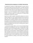 Importacia de las empresas en el ambito internacional