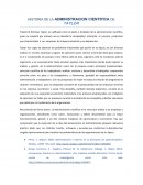 HISTORIA DE LA ADMINISTRACION CIENTIFICA DE TAYLOR