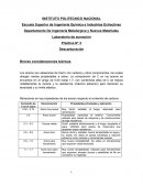 Laboratorio de aceración Práctica N° 2 Descarburación