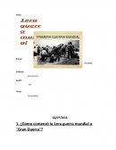 ¿Cómo comenzó la 1era guerra mundial o ¨Gran Guerra¨?
