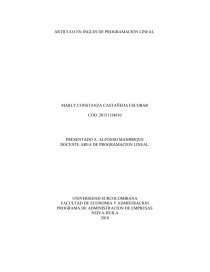Articulo en ingles de aplicación lineal a las empresas. Página 1