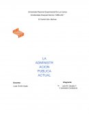 LA ADMINISTRACION PUBLICA ACTUAL
