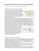Reporte de visita al Archivo General de la Nación