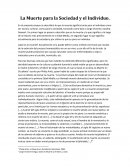 La Muerte para la Sociedad y el Individuo