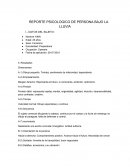 REPORTE PSICOLOGICO DE PERSONA BAJO LA LLUVIA