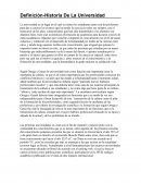 Definición-Historia De La Universidad