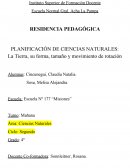 La Tierra, su forma, tamaño y movimiento de rotación