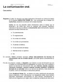 La comunicación oral. Caso práctico