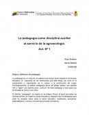 La pedagogía como disciplina auxiliar al servicio de la agroecología