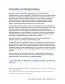 Filosofía Contemporánea. La obra filosófica de Nietzche y Heidegger aplicada a mi filosofía personal