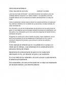 CIENCIA DE LOS MATERIALES TEMA: ANALISIS DE LECTURA