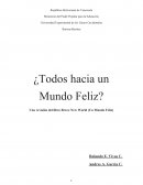 Una revisión del libro Brave New World (Un Mundo Feliz)