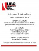 La reforma educativa en América Latina desde la perspectiva de los organismos multilaterales