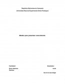 Medios para presentar el conocimiento