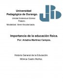 Importancia de la educación física