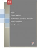 Planteamiento y toma de decisiones