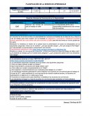 PLANIFICACIÓN DE LA SESIÓN DE APRENDIZAJE