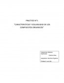 PRACTICO N°1 “CARACTERISTICAS Y SOLUBILIDAD DE LOS COMPUESTOS ORGANICOS”