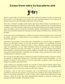 Ensayo breve sobre los buscadores web