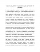 ALCANCE DEL DERECHO FUNDAMENTAL DE ASOCIACIÓN EN COLOMBIA