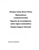 Reporte de investigación sobre lógica matemática