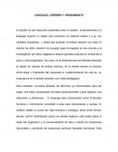 LENGUAJE, CEREBRO Y PENSAMIENTO