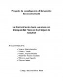 La Discriminación hacia los niños con Discapacidad Física en San Miguel de Tucumán