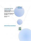 PERSPECTIVA INTERNACIONAL DE LA CALIDAD EDUCATIVA