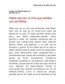 Cuento Un niño que queria ser militar