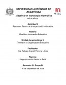 Resumen, Teoría de la organización educativa