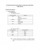 PUNTOS ESCENCIALES PARA LA REALIZACION DEL CHECKLIST