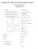 DISEÑO DE AMPLIFICADOR EMISOR COMUN