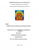 ELABORACION DE PAN FRANCES CON AGREGADO DE INULINA