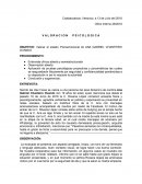DICTAMEN. Valoracion psicologica