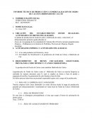 INFORME TÉCNICO DE PRODUCCIÓN Y COMERCIALIZACIÓN DE OXIDO DE CALCIO E HIDRÓXIDO DE CALCIO
