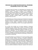 PROCESO DE ALFABETIZACIÓN SEGÚN EL PROGRAMA DE ESPAÑOL DE 2011 DE LA RIEB